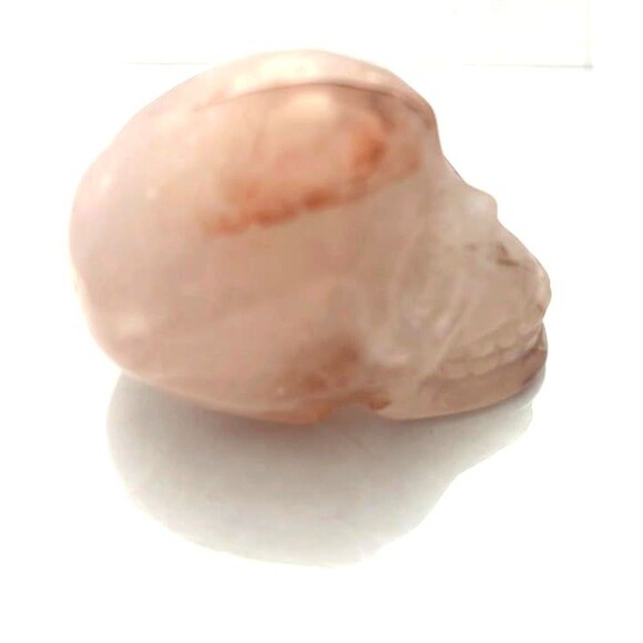 Fire Quartz Skull Carving - Picture 2 of 6